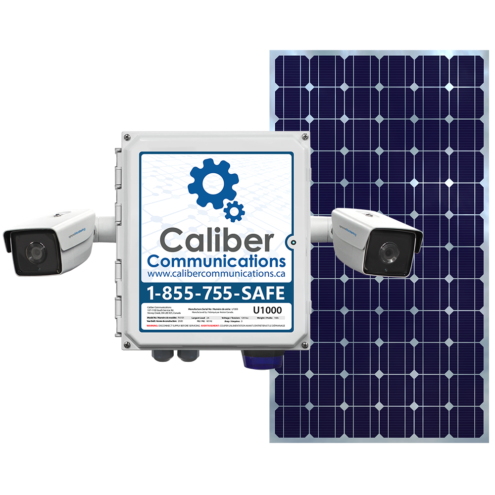 Enlarged Caliber Communications solar powered video monitoring unit