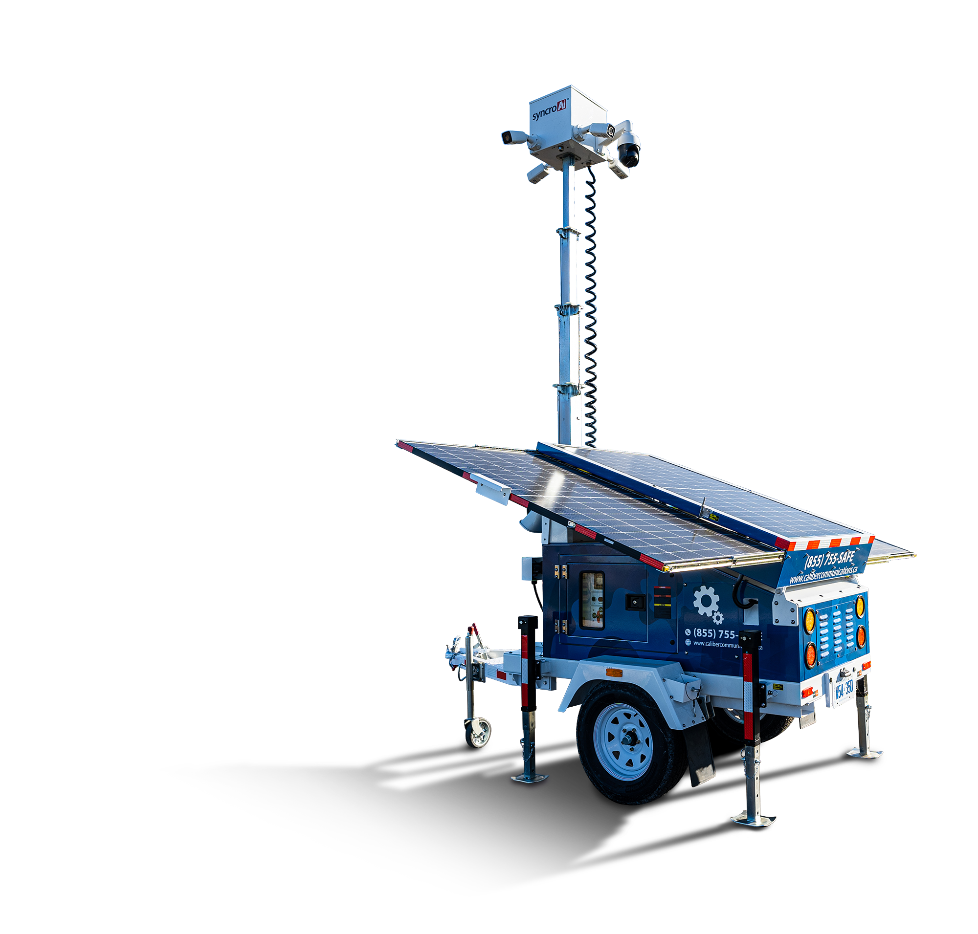 Caliber Communications new mobile security unit with extended mast