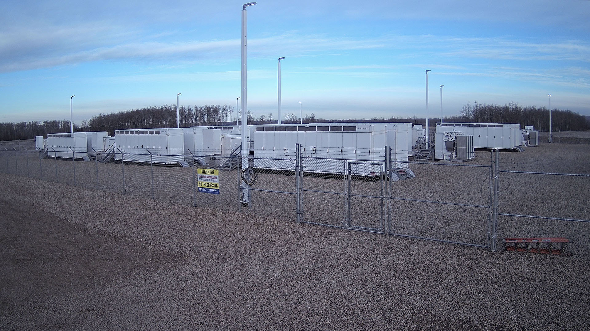 Enfinite's eReserve battery storage facility, protected by Caliber's Live Remote Video Monitoring