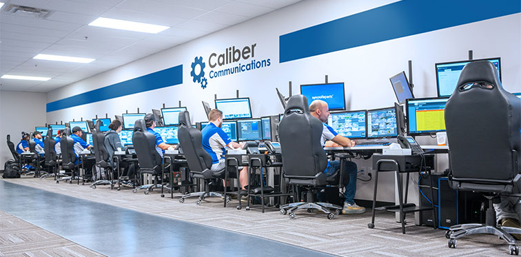 Caliber's Live Remote Video Monitoring facility