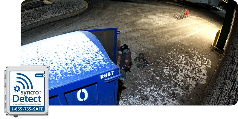 A suspect is caught on camera breaking into a trailer